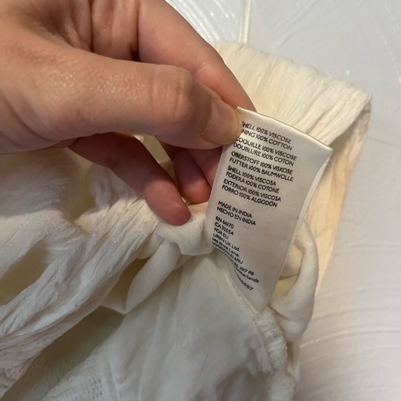 Free People Keeley Set in Ivory Crop Top Wide Leg High Waist Gauze Cotton Blend - Picture 5 of 16